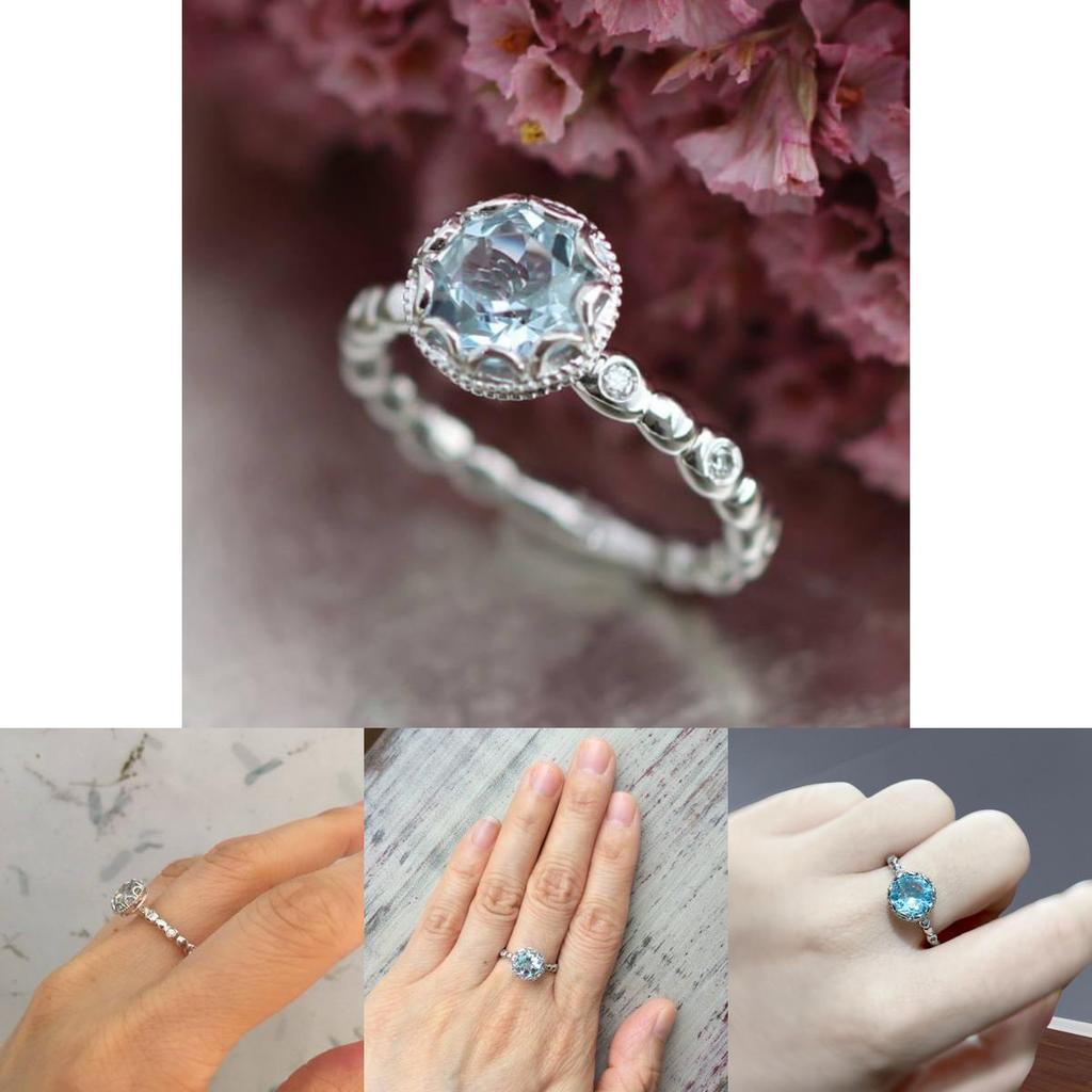 Stunning Creative Topaz Ring With Dazzling Diamond Inlay In Luxurious Platinum For Stylish Women