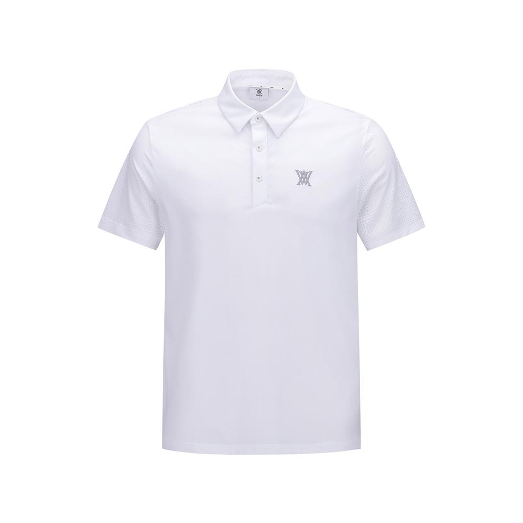 ANEW GOLF Men Signature Logo Short T-Shirt_Wh