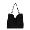 Large-capacity Canvas Bag Women's 2025 New Simple and Versatile Solid Color Niche Design Shoulder Bag Tote Bag