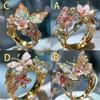 Crafts Vintage Rings Jewelry Accessories Finger Decorations Fashion Butterfly Ring