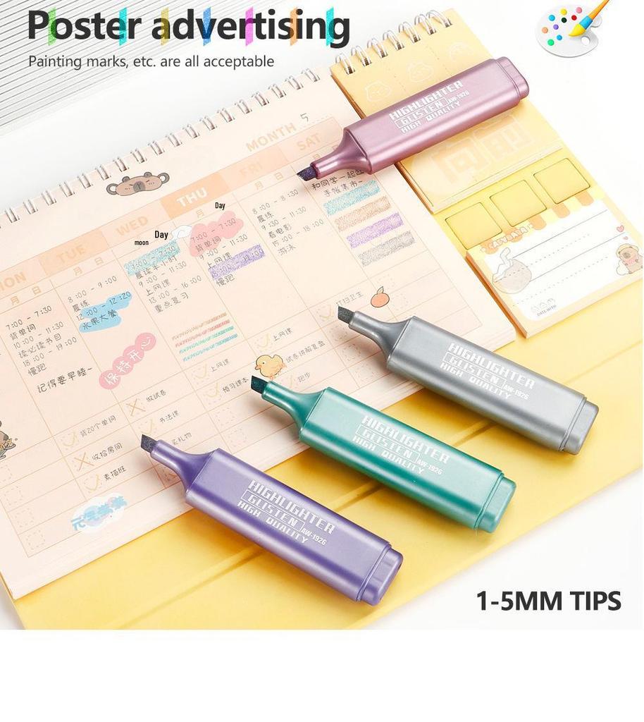 Glitter Fluorescent Highlight Marker Pen for Students and Kids' Drawing & Doodling