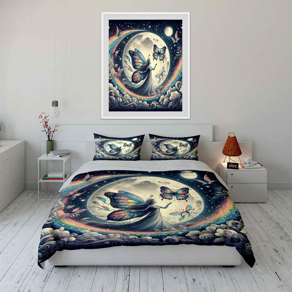 Fairy Moonlight Decorative 3Pc Set Multiple Sizes Kid'S And Adults' Bedroom Exquisite 3Pc Bedding Set, Gift