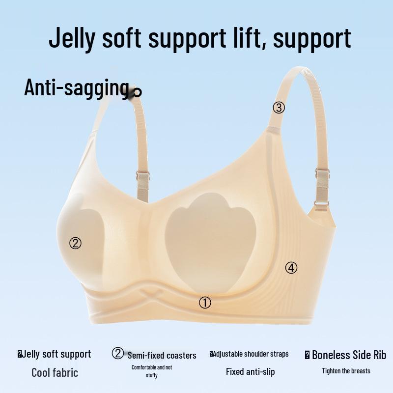 Cat Paw Seamless Push-Up Bra - Soft Support, Anti-Sagging, Wire-Free, Breathable Lingerie