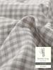 SUIMIN CARE Made In Checkered Long Sizes LL Gray Checkered Men's Pajamas, Japan, Double-Layered Gauze, Botanical, 100% Cotton, Pattern, Sleeves,