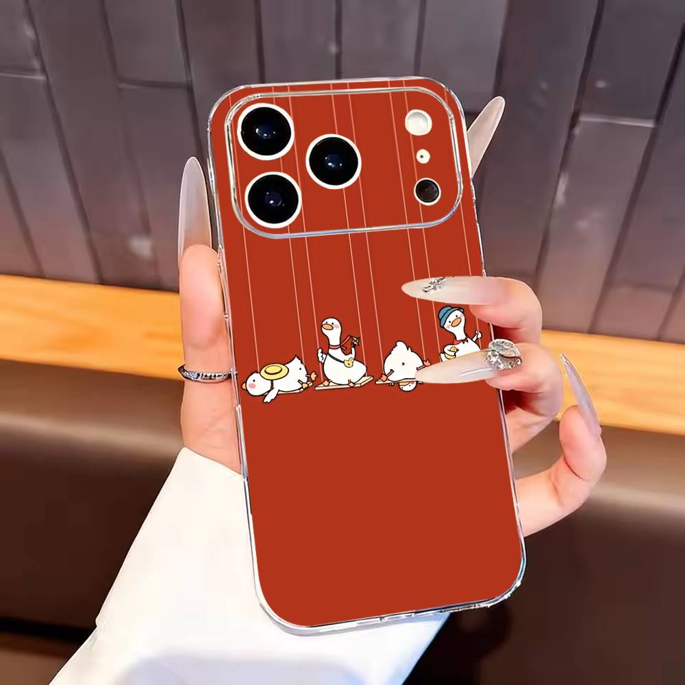 

Cartoon Cute G-Goose Phone Case For iPhone17,16,15,14,13,12,11 Plus,Pro Max Soft Transparent Cover iPhone16