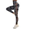 Europäische & Amerikanische Batik-Netz-Yoga-Hose: Hochelastisch, Nahtlos, Seitenausschnitt, Oberbekleidung Leggings mit Hüfthebefunktion