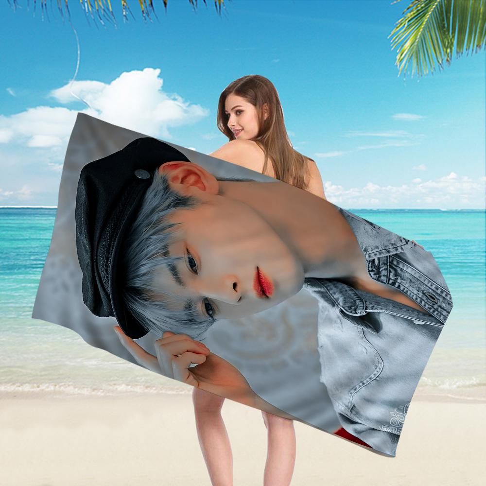 Korea Cha Eun Woo Towel Microfiber Beach Towel Absorbent Quick dry Soft Yoga Swimming Resort Mountain Climbing Towel