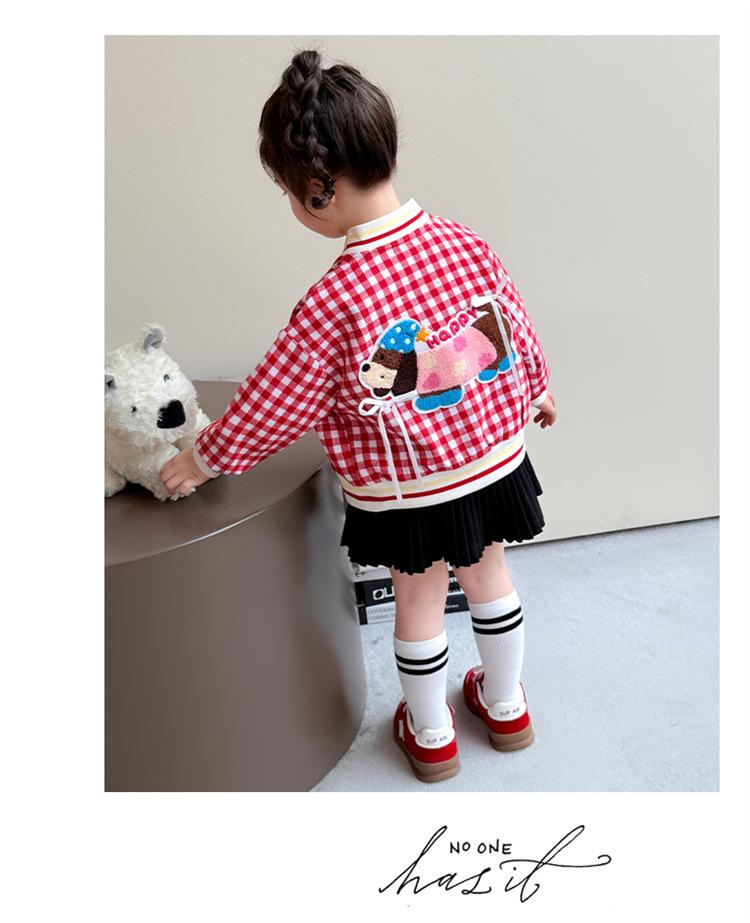 2025 Girls' Spring/Autumn Fashionable Baseball Jacket - Casual Outerwear for Baby Girls