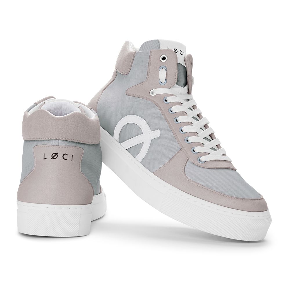 Loci Eleven Vegan Sneakers Grey/Grey/White Lc-011-004