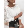 YYFS Maglioni a girocollo a maniche lunghe con stampa tinta unita, casual, autunno inverno, da donna