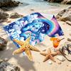Custom Name Personalized Care Bears Print Beach Towel, for Trip Camping Beach Party Home Decor, Birthday Gift for Family & Friends