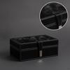 Decorative Box with Clasp | LeatherTextured, ModernLuxury, for Bedroom S Gray White