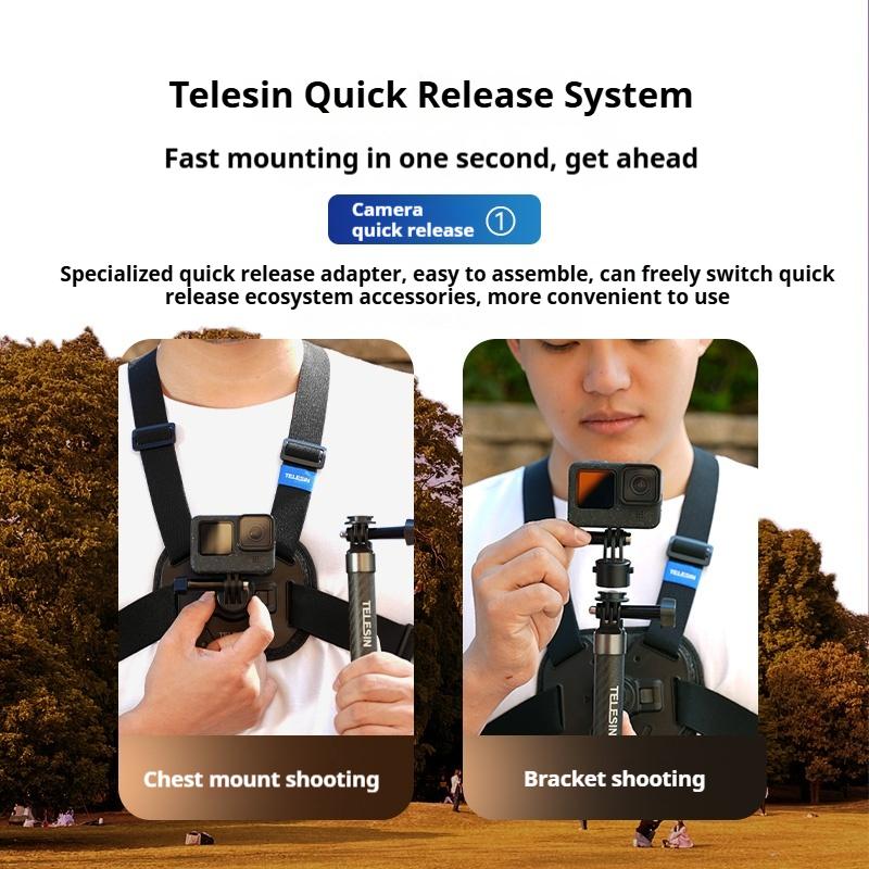 TELESIN for DJI Osmo Nano Quick Release Chest Strap Mount Waistcoat Belt Mount DJI Action Camera Accessories First Person Shoot