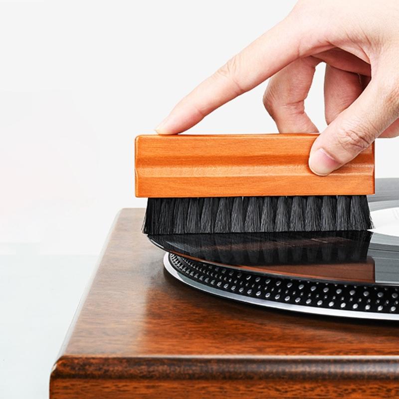 Vinyls Record Cleaning Brush Anti Static Velvet LP Cleaner Remove Dust Dirt & Debris Anti Static Design