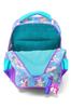 Coral High Kids Lila Rosa Einhorn Meerjungfrau Gemusterter Schulrucksack mit drei Fächern 23657