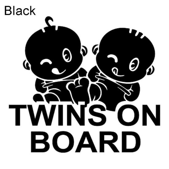 Twins On Board Waterproof Car Styling Decal Sticker Vehicle Windows Decoration