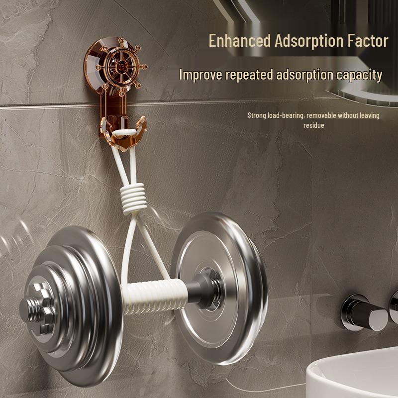 Rotating Suction Cup Hook: Strong, Traceless Adhesive for Towels in Bathroom & Kitchen