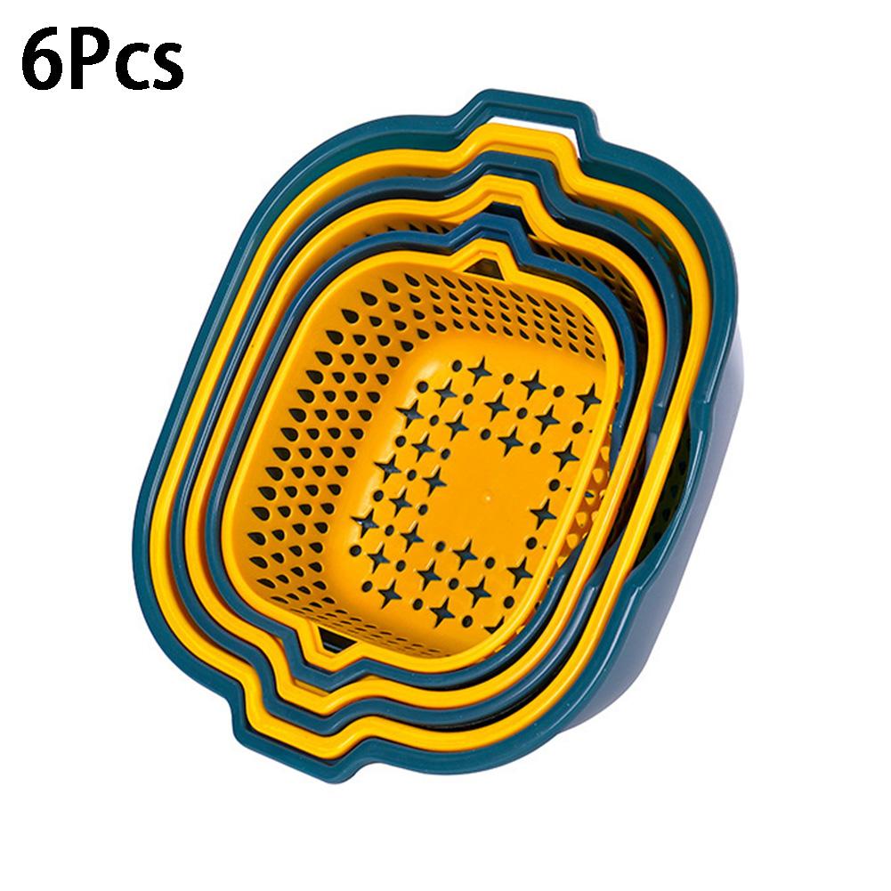 

6 шт. Сливная корзина, утолщенная кухонная корзина из шести частей, для овощей и фруктов, набор для раковины, корзина-ситечко, кухонные принадлежности