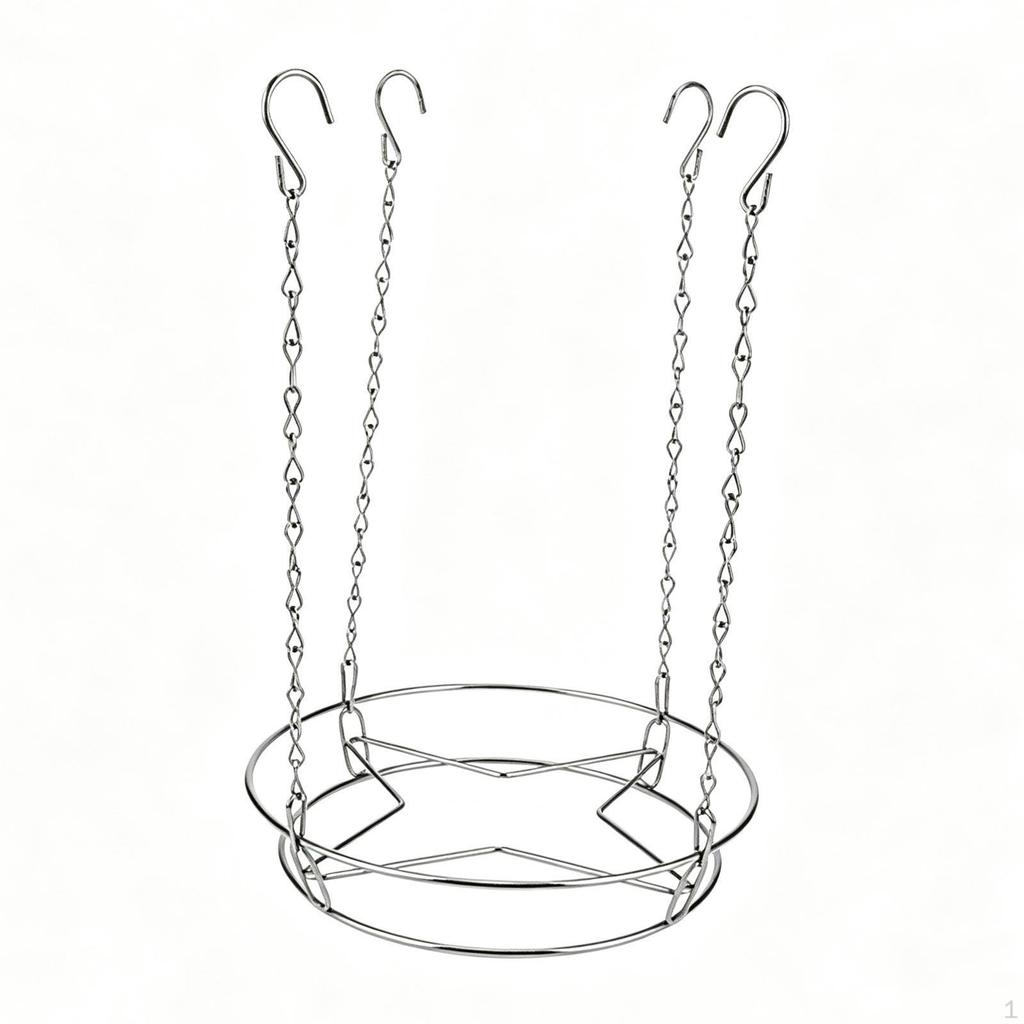 Adjustable Planter Insert for Pot Large Tall Pots Plant Riser with Chains Hooks Filler