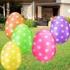 6PCS/ Set Easter 16 Inch Inflatable Egg Balloon, Blow Up Yard Decoration for Home Party Holiday and Festive Event Celebrations