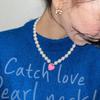 Colorful Acrylic Beads Heart Choker Necklace Bohemian Simple Love Charm Statement Short Necklaces Clavicle Chain Jewelry