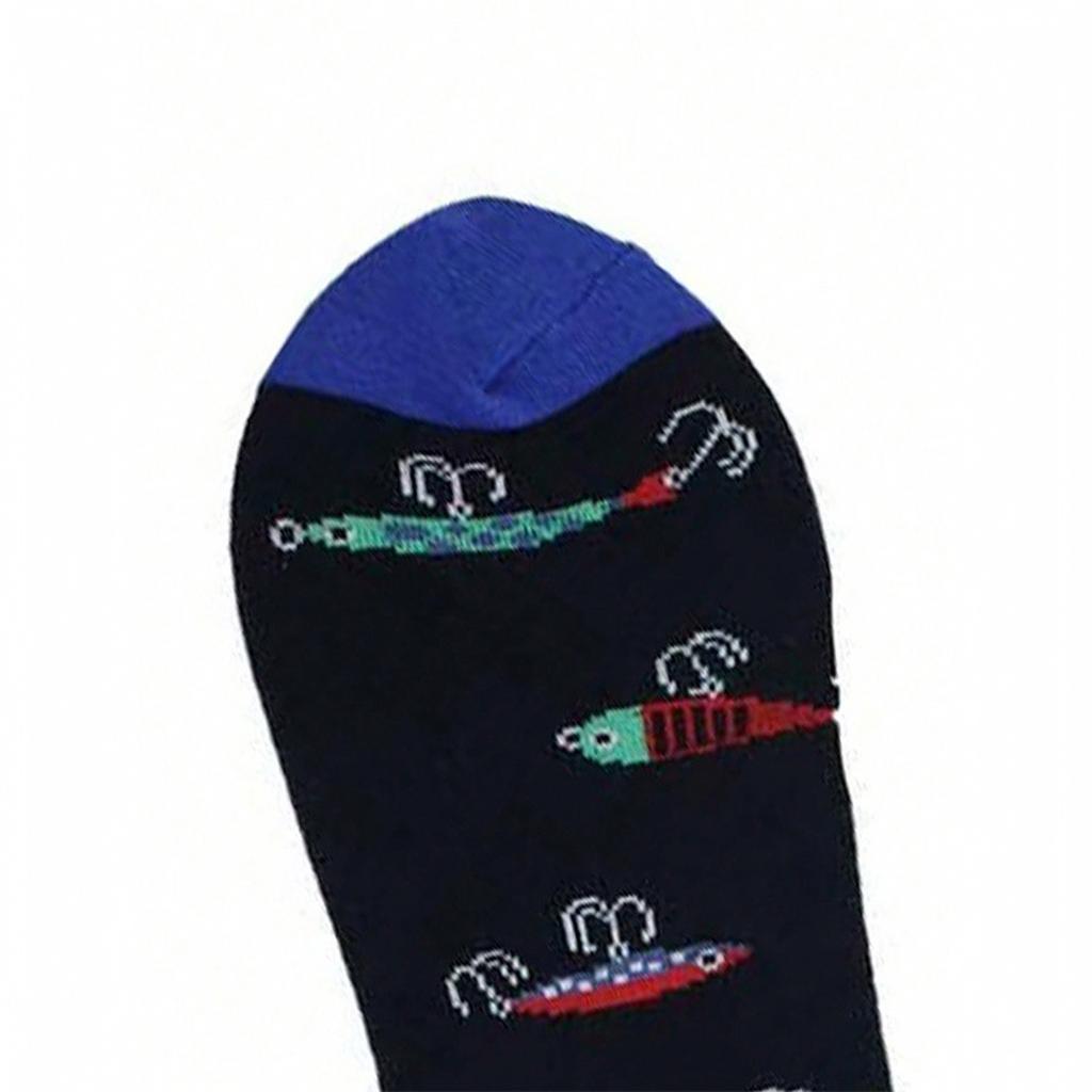 Unisex Cotton Long Socks for Men and Women - Trendy Printed Design for Daily Wear