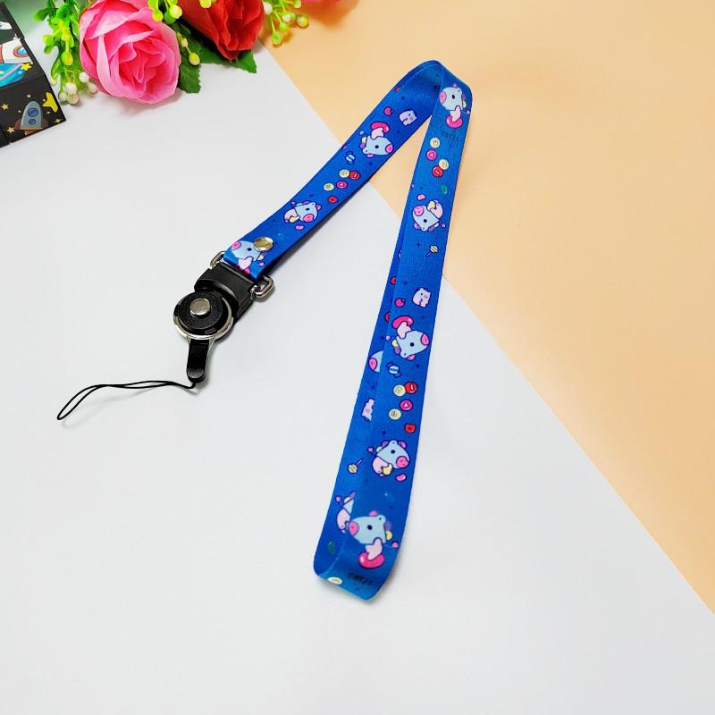 Cartoon Phone & ID Lanyard: Detachable Swivel Strap, Ideal for Work Badge & Phone Case