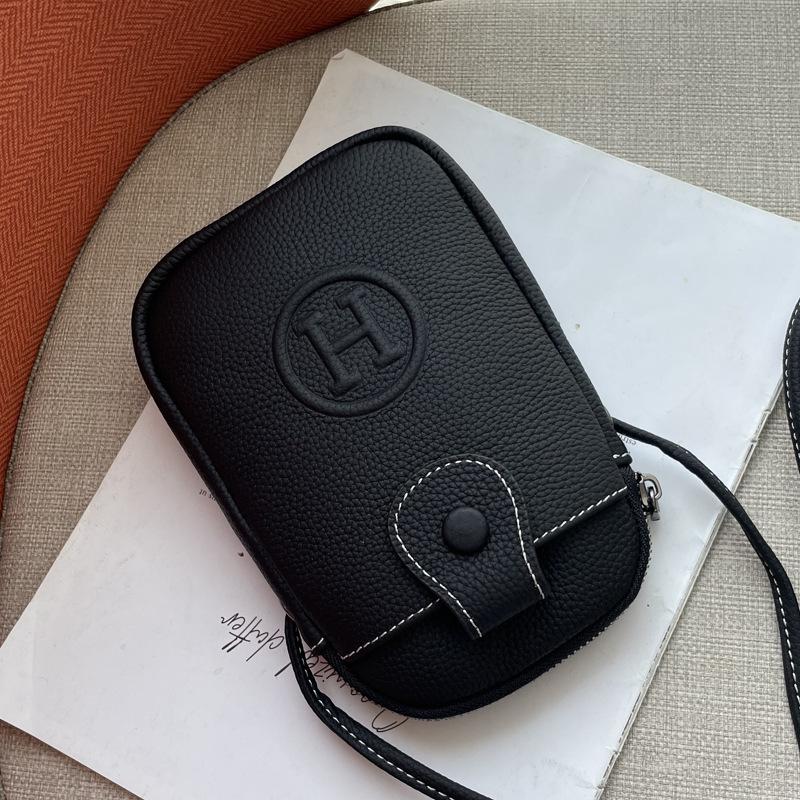 2025 Wielofunkcyjna Torba Crossbody na Telefon z Prawdziwej Skóry - Wytłaczana Skóra Bydlęca Licowa Torba na Ramię