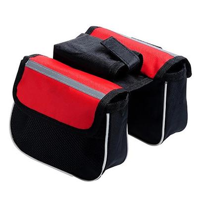 Regendichte Fahrrad-Vorderrahmen-Rohrtasche, Fahrrad-Doppelsattelform-Tasche, Mountainbike-Fahrradzubehör, Fahrradtasche mit großer Kapazität