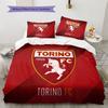 Fotbalový klub Torino Vzorovaná sada povlečení s přikrývkou Domácí dekorace Dárek (1 * povlak na peřinu + 2 * povlak na polštář bez jádra)