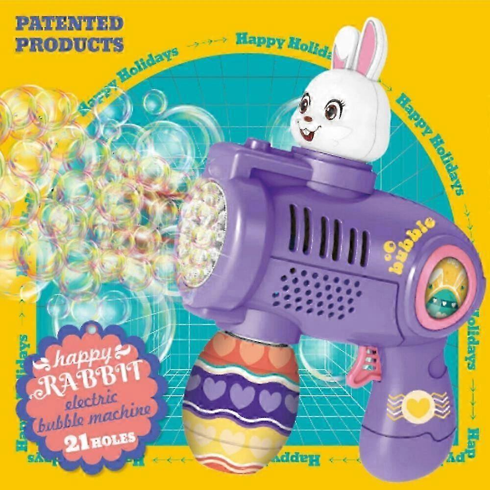 Easter Bunny Bubble Gun,Bunny Bubble Machine Portable Bubble Blower Party Gifts