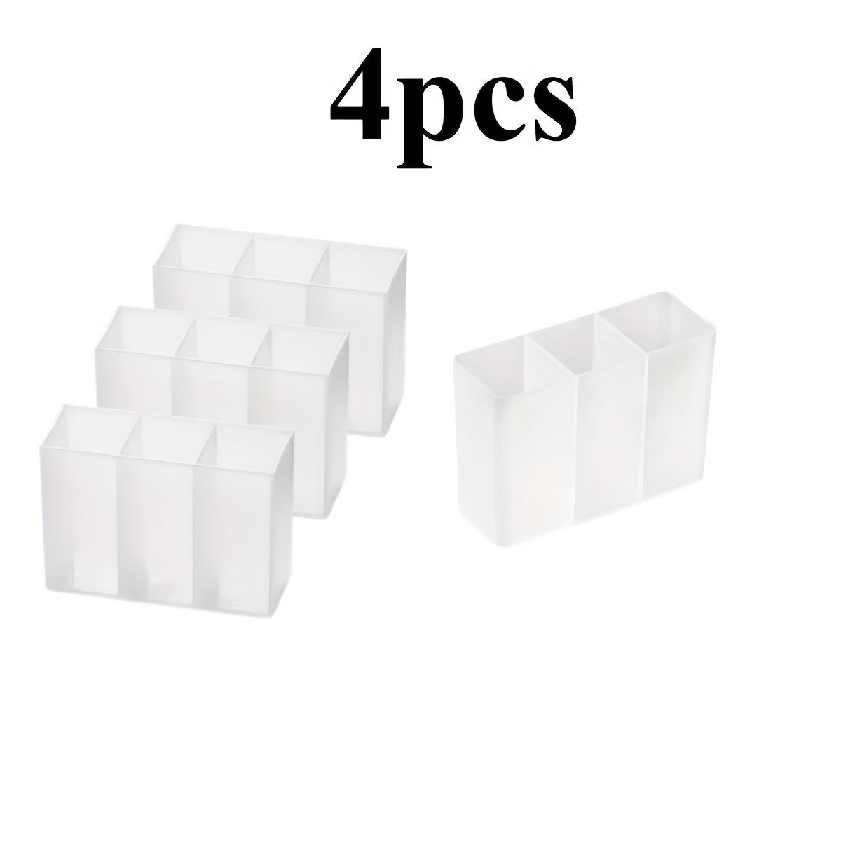 

4/8pcs Three-Compartment Cosmetic Organizer,For Storing Lipsticks,Eyeshadow Brushes,Jewelry Clips,Pens,and Other Small Cosmetics