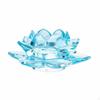 Glass Lotus Candle Holder Feng Shui Decor Flower Tealight Decorative Accent