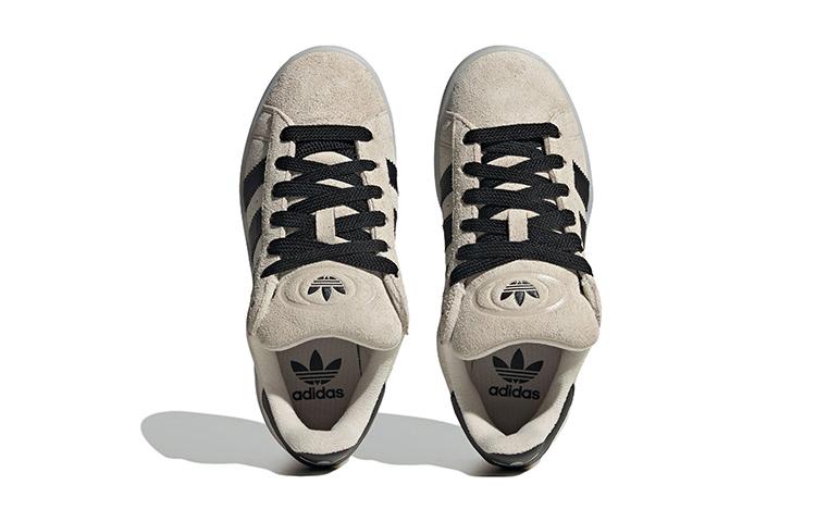 adidas Originals CAMPUS 00s Leather Low Top Kids' Skateboarding Shoes Beige Gray HQ8572