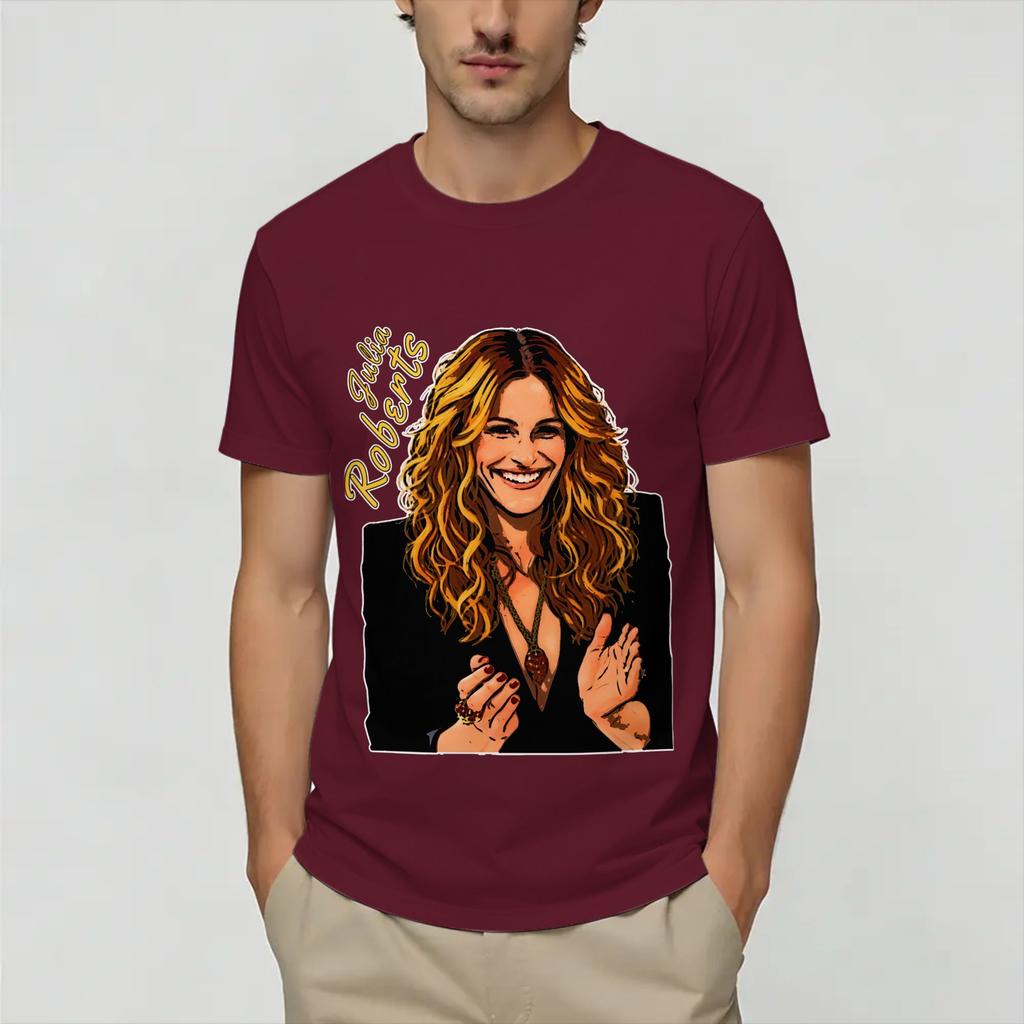 Unisexs Julia Roberts T Shirts Pure Cotton Clothing Casual Short Sleeve O Neck Tee Shirt Plus Size TShirts