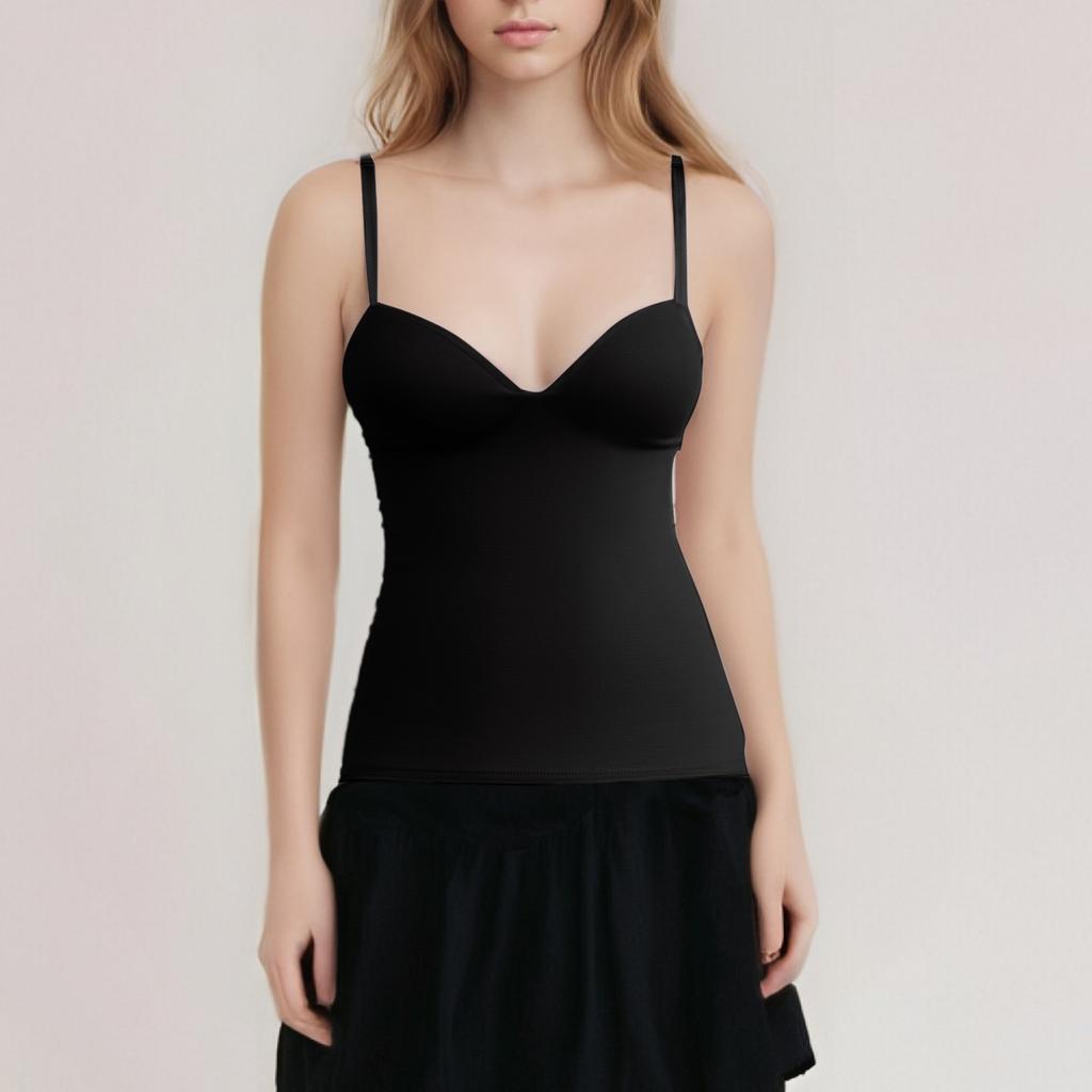Women's Camisole With Bottom And Chest Pad, Sexy Oversized Underwear With Chest Pad