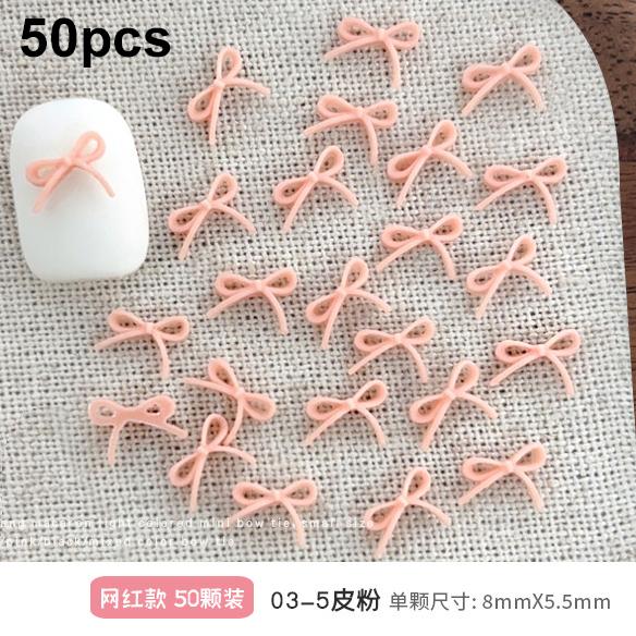 Mixed Cute Mini Colorful Resin Line Bowknot Bow Tie Ribbon Nail Art Decorations DIY Manicure Rhinestones Accessories