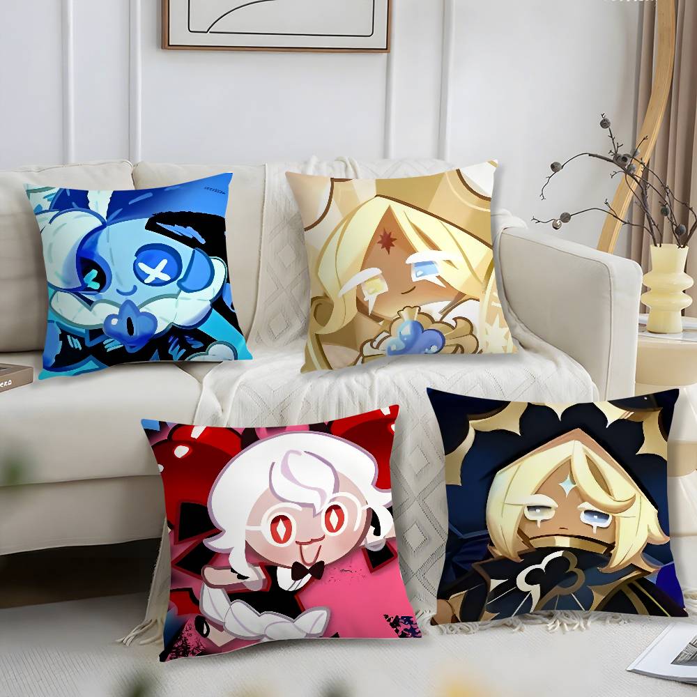 Pillow Case Game C-Cookie Run Kingdom Sofa Short Plush Double-Sided Hd Printing Room Home Office Gift Cushion Cover