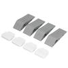 4Set Door Stoppers Non Slip Rubber Door Bottom Stop Wedge Accessories for Home Improvement