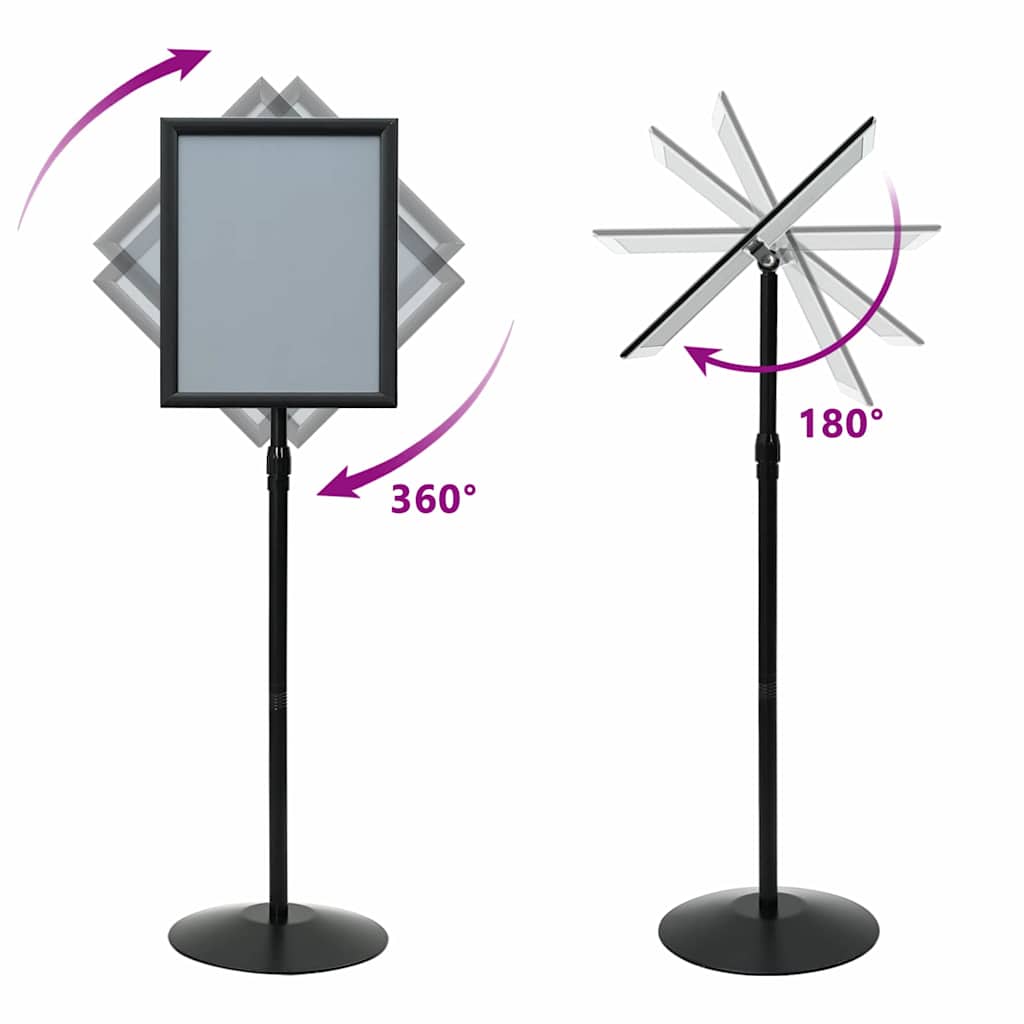 Podium Poster Stand Silver A3 PVC and Steel