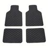 4pcs Car Floor Mats Waterproof PU Leather Universal Car Mats, Simple Design For Men And Women, Car Interior Accessories