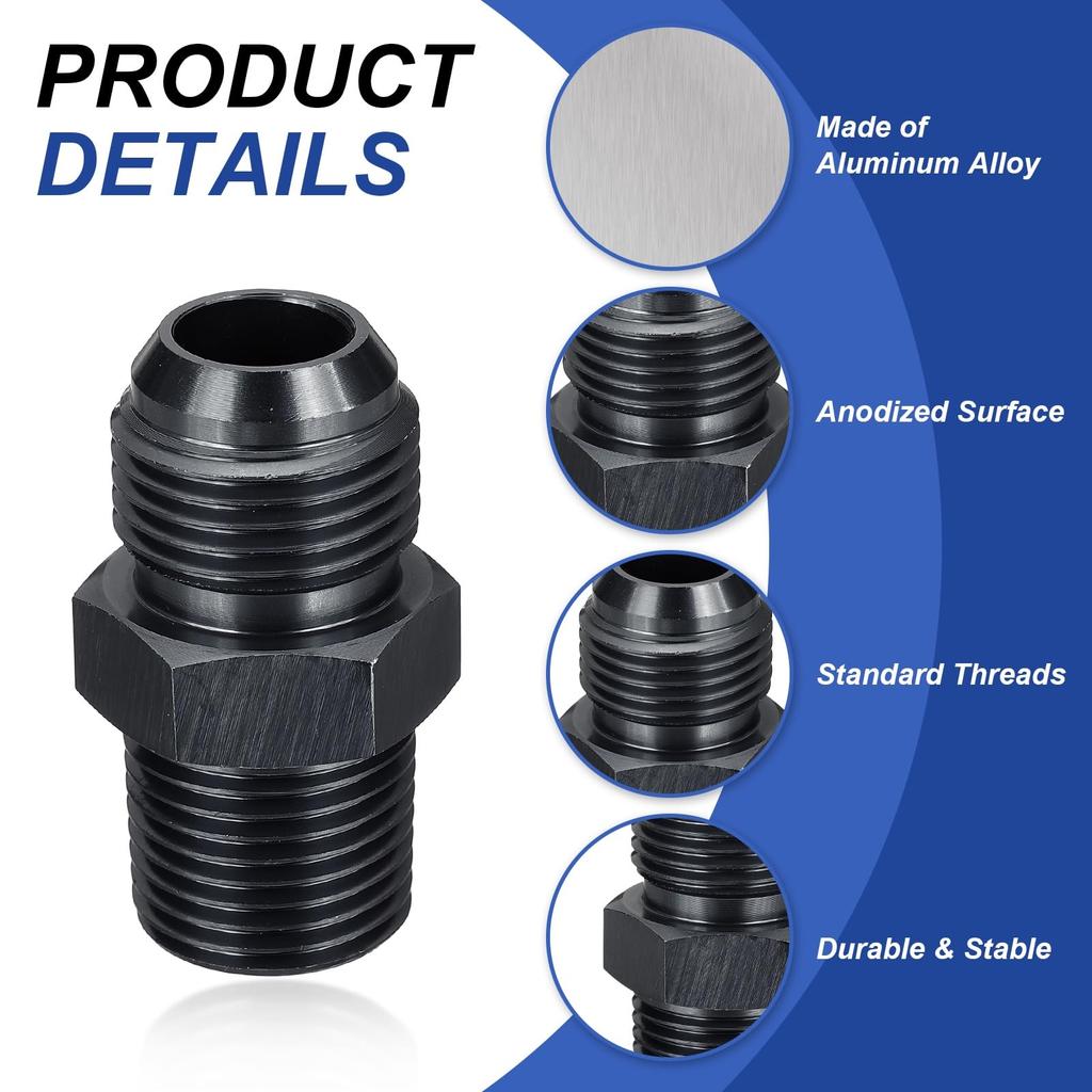 uxcell Set of 2 AN10 Mail Flare 1/2" NPT Pipe