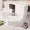Milk White Flip Small Card Storage Box, Goo Card Pony, Poly Card Film Storage And Finishing Box, Multi-Functional Dust Box.