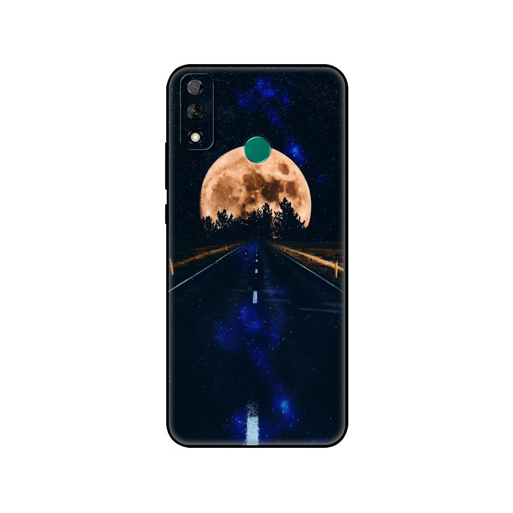 Black Tpu Case For Huawei Y9S Y6S Y8S Y5P Y7P Y8P Case For Huawei Y5 Lite Y6 Cover Sky Space Planet Moon Stars Unique Design