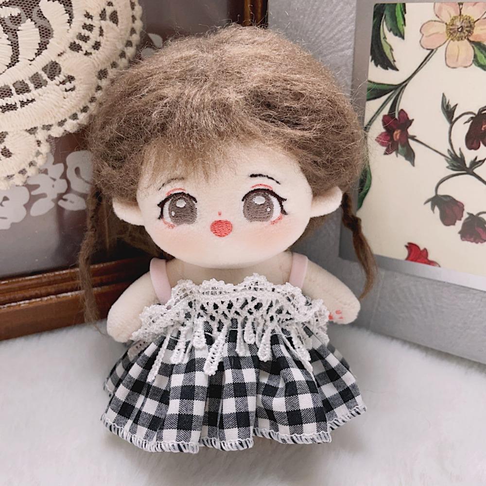 

JK Skirt Doll Clothes Dress Lace Plush Toys Clothes Trim 10cm Cotton Doll Clothes Kids Girls Toys