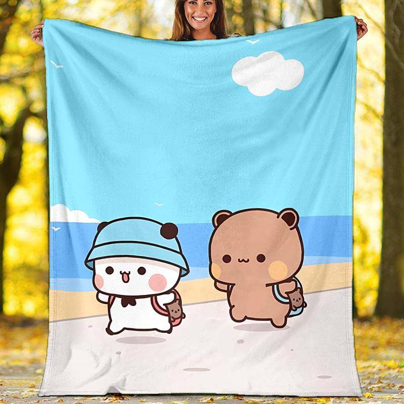 Bubu and Dudu1 printed throw blanket—lightweight,soft,warm;versatile blanket for all seasons—perfect as &air-conditioning throw,nap blanket
