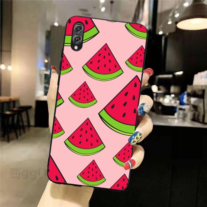 

Чехол для телефона с изображением арбуза и летних фруктов для Honor 70 50 20 7S X9 X8 X7 Magic 4 3 Pro, мягкий черный чехол для телефона Honor Magic 2