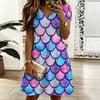 Ladies V Neck Graceful Gardenia Floral Plus Size Summer Short Sleeve Loose Gown