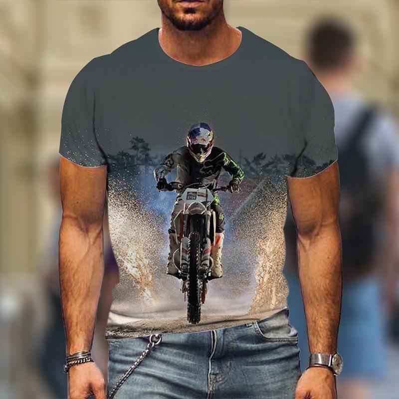 Camiseta de Verano para Hombre3DImpresión de Letras de Calavera Moda Manga Corta Ropa de Hombre Cuello O Ocio Poliéster Camiseta Ropa de Calle