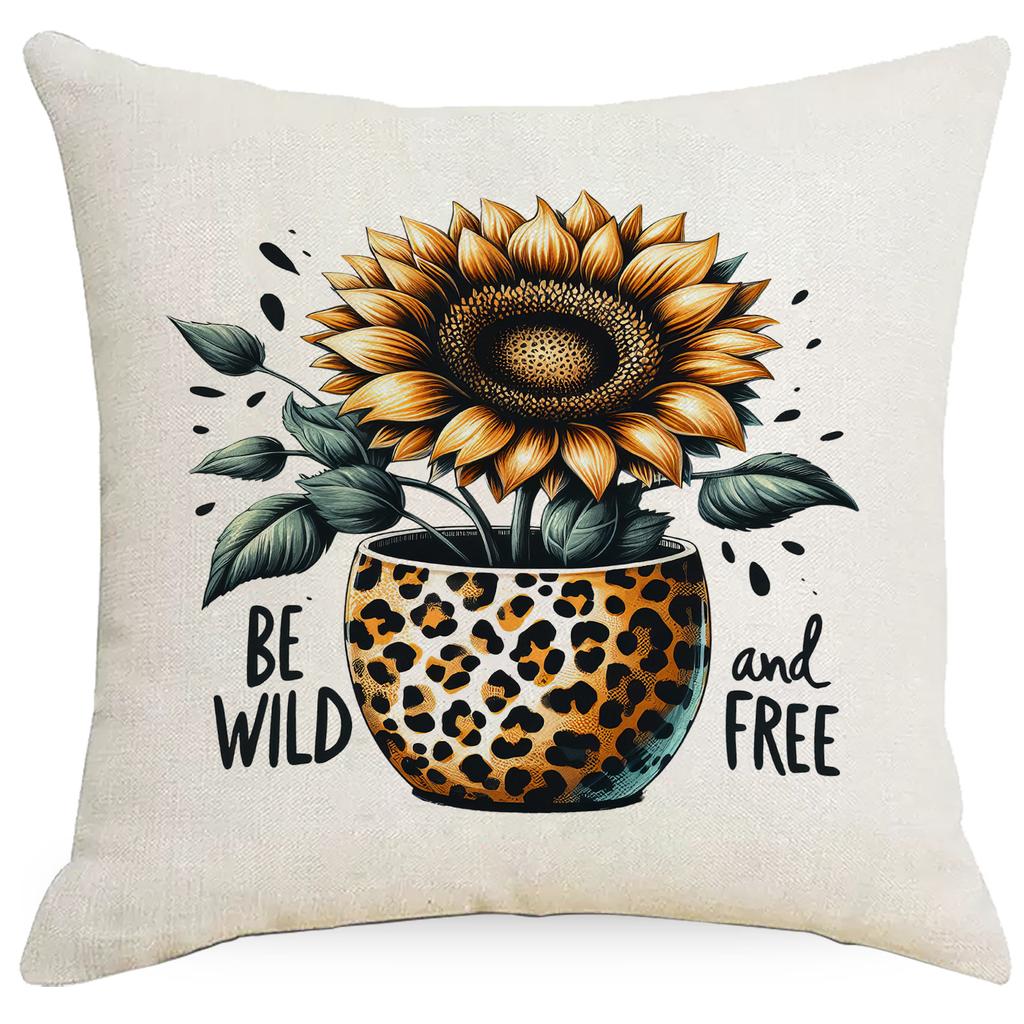 Sunflower Pillow Case European and American Style Home Sofa Pillow Combination Color Sofa Pillow